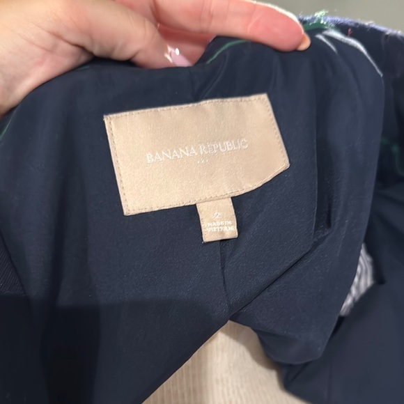 Banana Republic Blue and Gold Blazer Tailored Fit - Picture 3 of 3